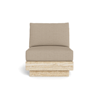 Tulum Travertine Armless Lounge Chair