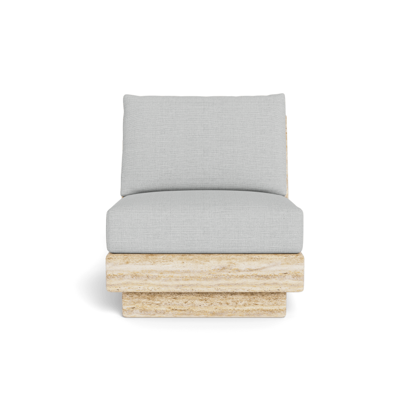 Tulum Travertine Armless Lounge Chair