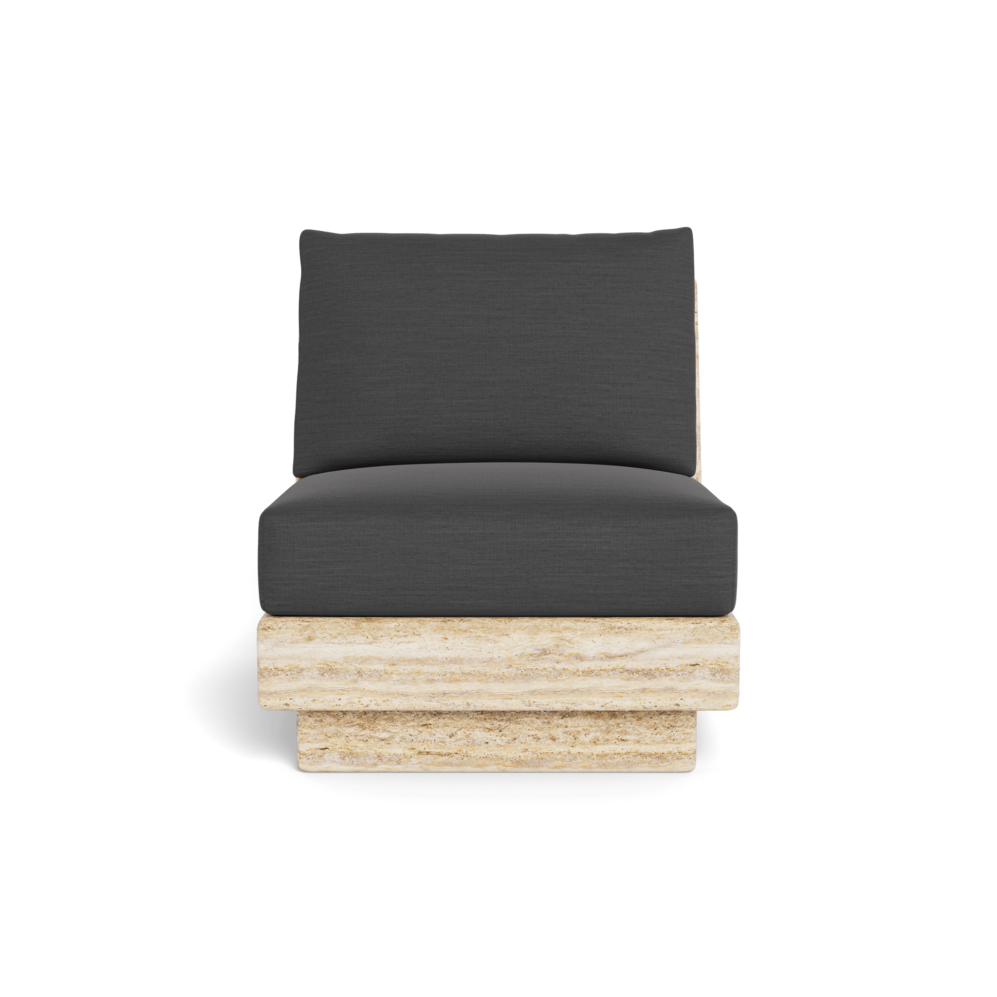 Tulum Travertine Armless Lounge Chair