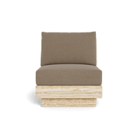 Tulum Travertine Armless Lounge Chair