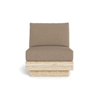 Tulum Travertine Armless Lounge Chair