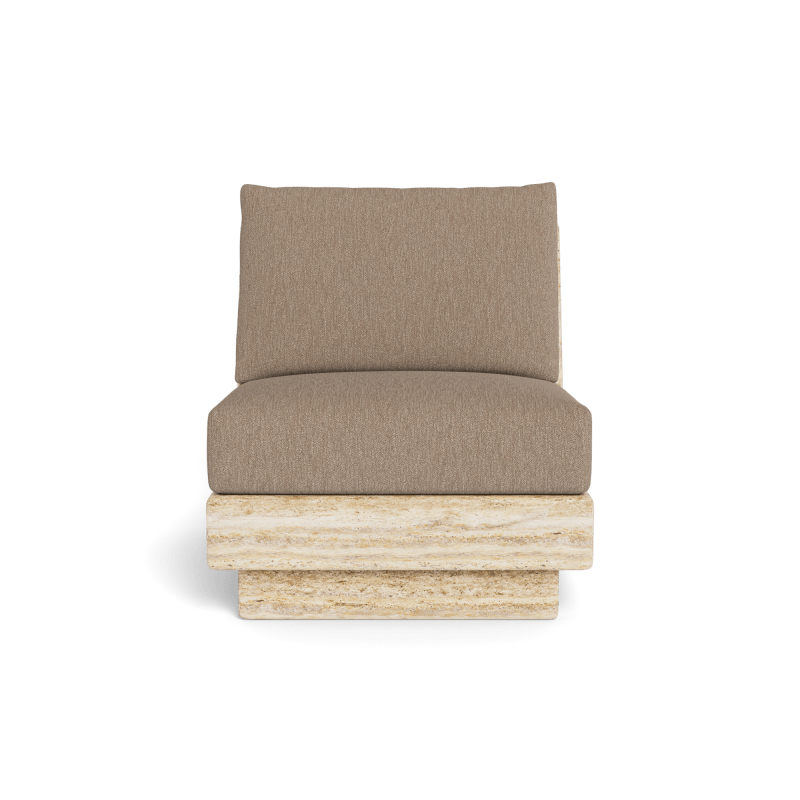 Tulum Travertine Armless Lounge Chair