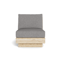 Tulum Travertine Armless Lounge Chair
