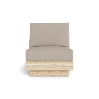 Tulum Travertine Armless Lounge Chair