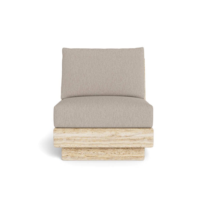 Tulum Travertine Armless Lounge Chair