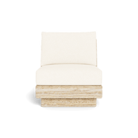 Tulum Travertine Armless Lounge Chair