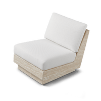 Tulum Travertine Armless Lounge Chair