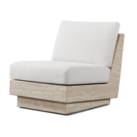 Tulum Travertine Armless Lounge Chair