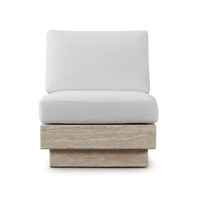 Tulum Travertine Armless Lounge Chair