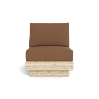 Tulum Travertine Armless Lounge Chair