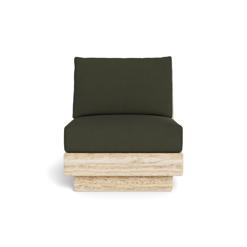 Tulum Travertine Armless Lounge Chair