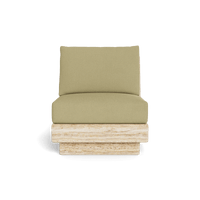 Tulum Travertine Armless Lounge Chair