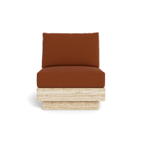Tulum Travertine Armless Lounge Chair