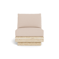 Tulum Travertine Armless Lounge Chair