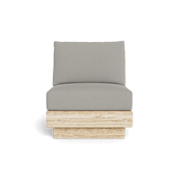 Tulum Travertine Armless Lounge Chair