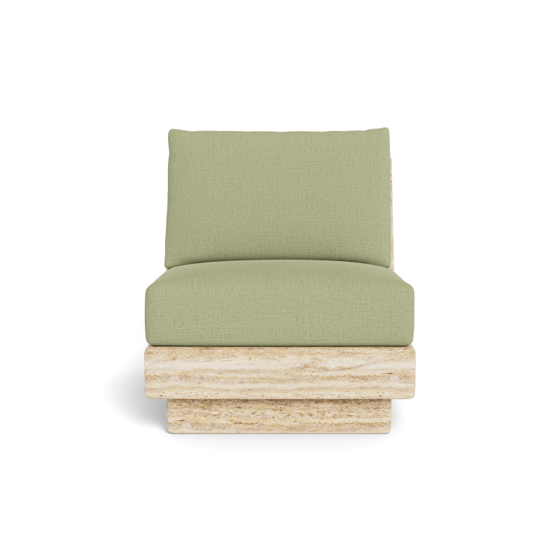 Tulum Travertine Armless Lounge Chair