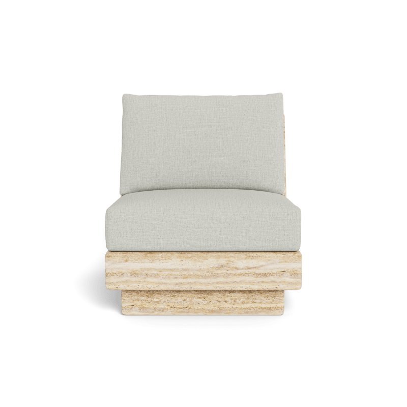 Tulum Travertine Armless Lounge Chair