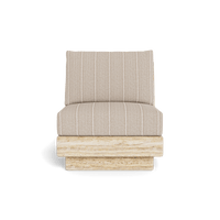 Tulum Travertine Armless Lounge Chair