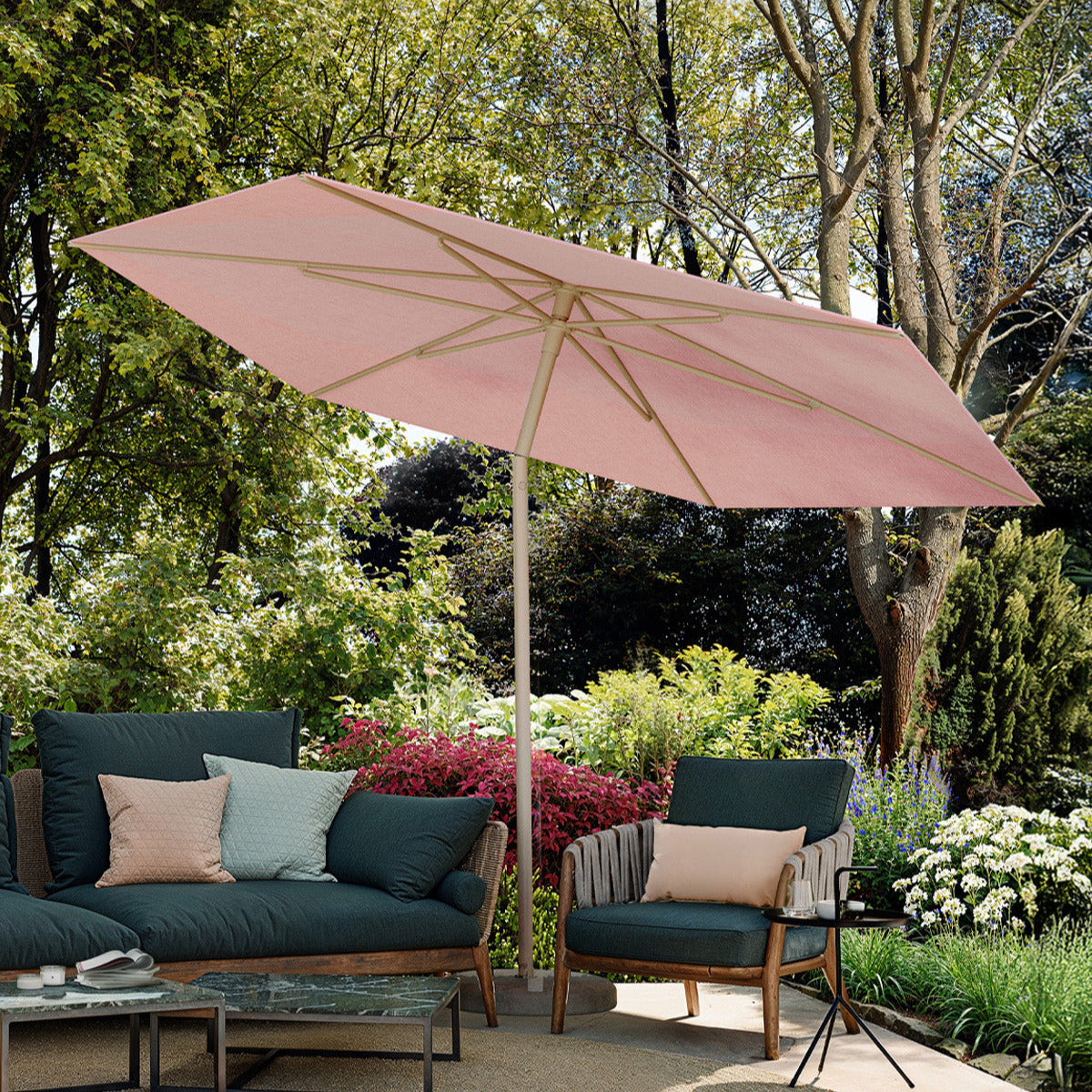 home furniture patio umbrellas LAUSAINT Outdoor Umbrella with Base included, 11 FT Deluxe Curvy Cantilever Umbrella Heavy Duty Offset Hanging Umbrella with 360 Rotation for Market, Pool, Garden, Backyard, Deck (Beige) large double JEAREY 7.5ft Steel Outdoor Patio