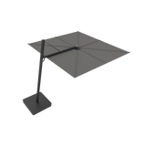 Versa Px Cantilever Umbrella Set | Aluminum Black, Aluminum Black, Flanelle