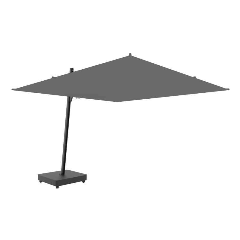 Versa Px Cantilever Umbrella Set | Aluminum Black, Aluminum Black, Flanelle