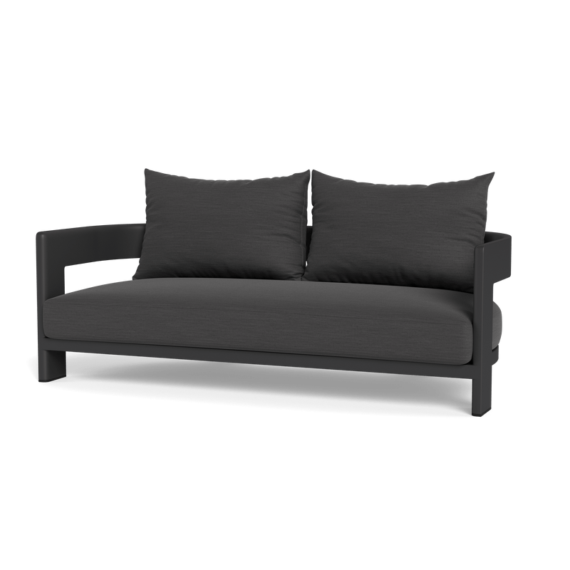 Victoria 2 Seat Sofa | Aluminum Asteroid, Panama Grafito,