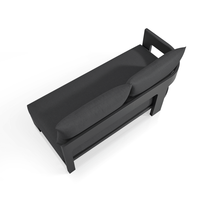 Victoria Aluminum 2 Seat 1 Arm Left