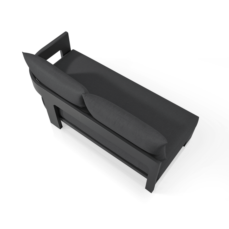 Victoria Aluminum 2 Seat 1 Arm Right