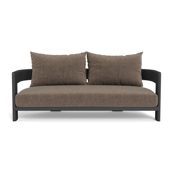 VICTORIA ALUMINUM 2 Seat Sofa | Aluminum Asteroid, Altona Mink,