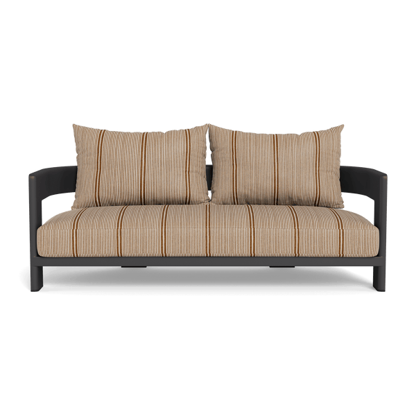 VICTORIA ALUMINUM 2 Seat Sofa | Aluminum Asteroid, Bateau Teak,