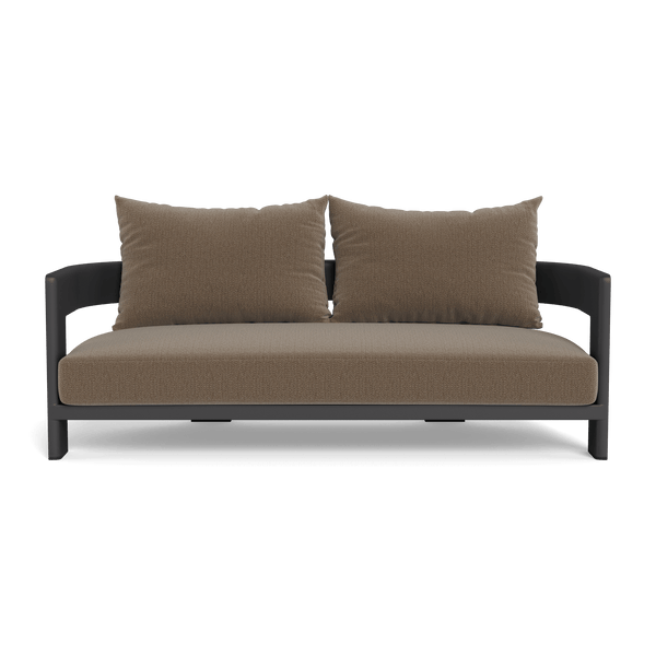 VICTORIA ALUMINUM 2 Seat Sofa | Aluminum Asteroid, Marley Mink,