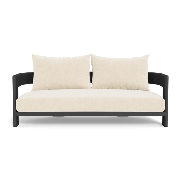 VICTORIA ALUMINUM 2 Seat Sofa | Aluminum Asteroid, Marley Parchment,