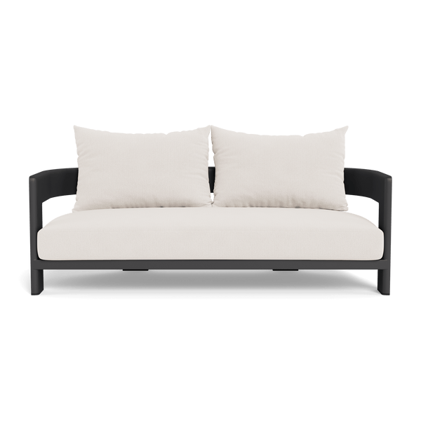 VICTORIA ALUMINUM 2 Seat Sofa | Aluminum Asteroid, Marley Snow,