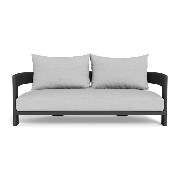 VICTORIA ALUMINUM 2 Seat Sofa | Aluminum Asteroid, Monterey Silver,