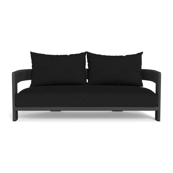 VICTORIA ALUMINUM 2 Seat Sofa | Aluminum Asteroid, Pebble Charcoal,