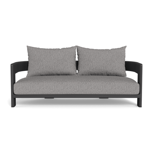 VICTORIA ALUMINUM 2 Seat Sofa | Aluminum Asteroid, Pebble Fog,
