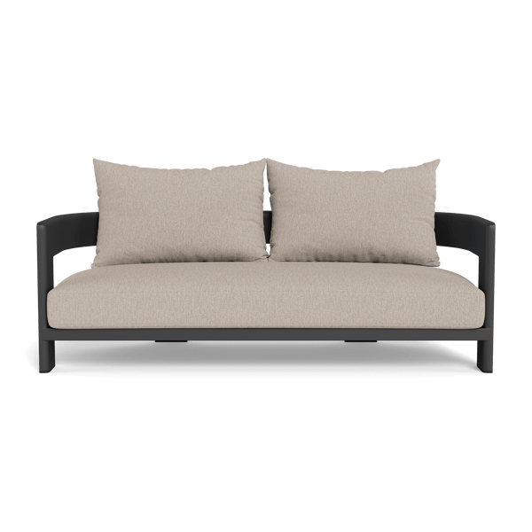 VICTORIA ALUMINUM 2 Seat Sofa | Aluminum Asteroid, Pebble Sand,