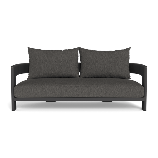 VICTORIA ALUMINUM 2 Seat Sofa | Aluminum Asteroid, Pebble Smoke,