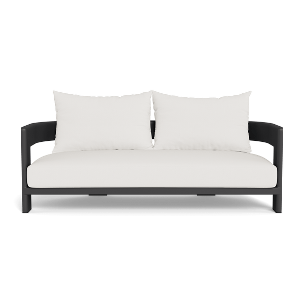 VICTORIA ALUMINUM 2 Seat Sofa | Aluminum Asteroid, Stirling Salt,