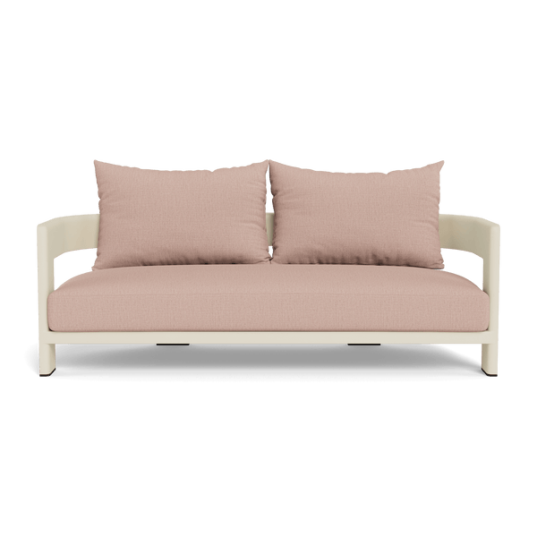 VICTORIA ALUMINUM 2 Seat Sofa | Aluminum Bone, Stirling Powder,