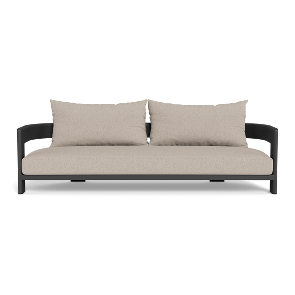 VICTORIA ALUMINUM 3 Seat Sofa | Aluminum Asteroid, Pebble Sand,