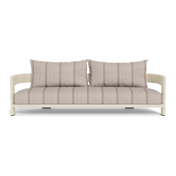 VICTORIA ALUMINUM 3 Seat Sofa | Aluminum Bone, Bateau Cocoon,