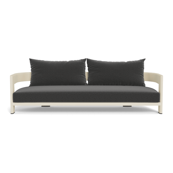 VICTORIA ALUMINUM 3 Seat Sofa | Aluminum Bone, Marley Boulder,
