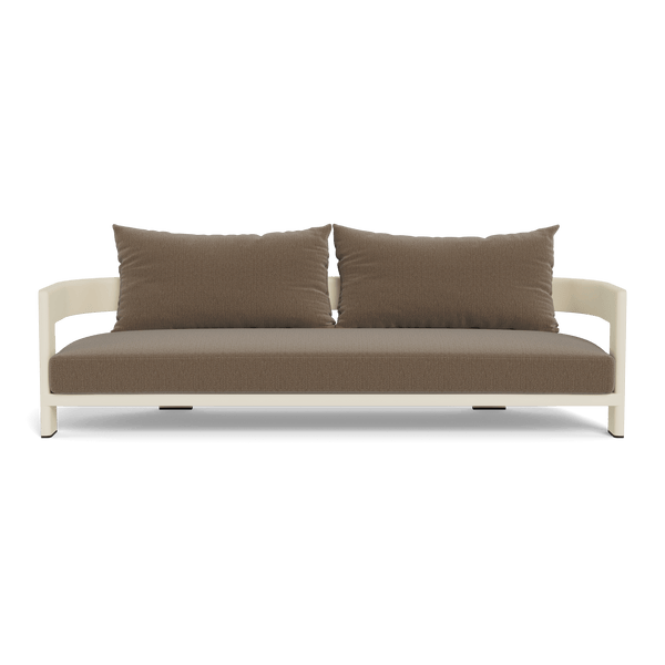 VICTORIA ALUMINUM 3 Seat Sofa | Aluminum Bone, Marley Mink,