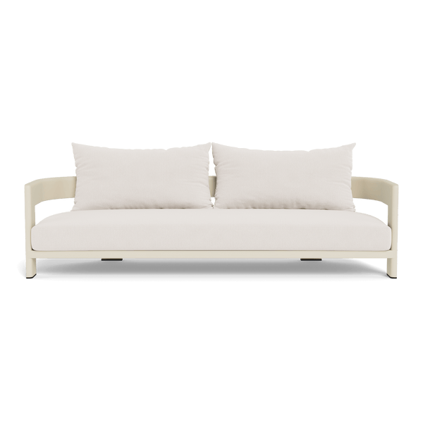 VICTORIA ALUMINUM 3 Seat Sofa | Aluminum Bone, Marley Snow,