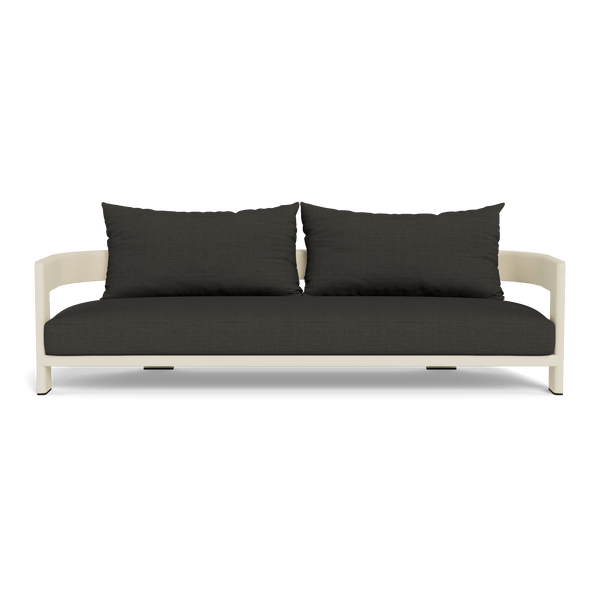 VICTORIA ALUMINUM 3 Seat Sofa | Aluminum Bone, Monterey Charcoal,