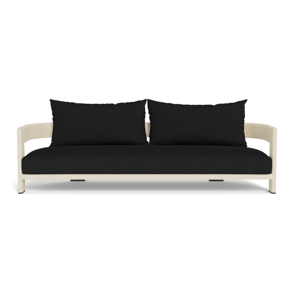 VICTORIA ALUMINUM 3 Seat Sofa | Aluminum Bone, Pebble Charcoal,