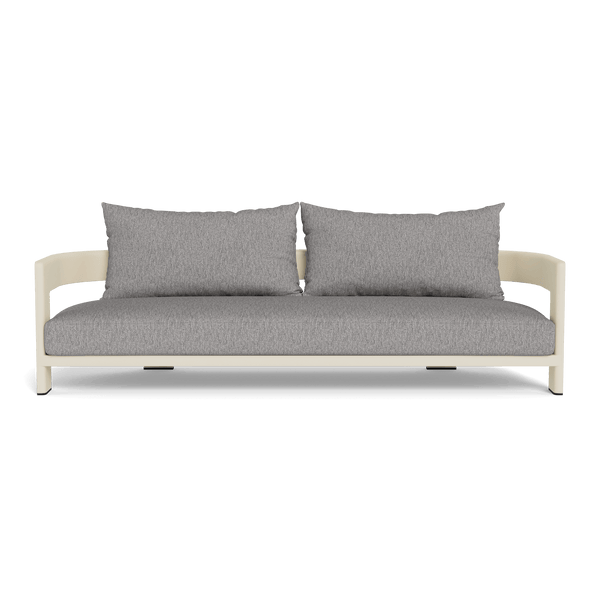 VICTORIA ALUMINUM 3 Seat Sofa | Aluminum Bone, Pebble Fog,
