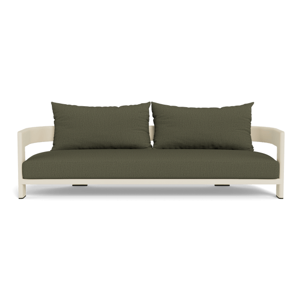 VICTORIA ALUMINUM 3 Seat Sofa | Aluminum Bone, Stirling Moss,