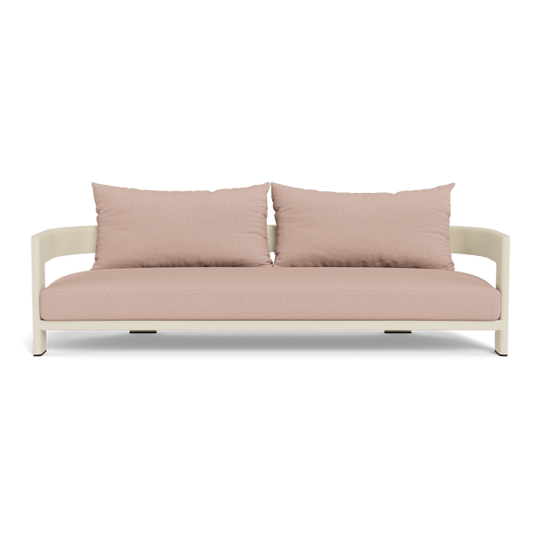 VICTORIA ALUMINUM 3 Seat Sofa | Aluminum Bone, Stirling Powder,
